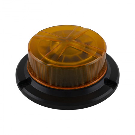 R65 Low Profile LED Beacon - 3 Bolt (Amber Lens)